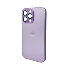 Чохол AG Glass Matt Frame Color Logo для Apple iPhone 15 Pro Max Light Purple