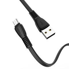 Кабель HOCO X40 USB to Micro 2.4A, 1m, TPE, TPE connectors, Black (6931474711670)
