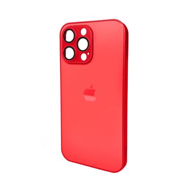 Чохол AG Glass Matt Frame Color Logo для Apple iPhone 15 Pro Max Coke Red