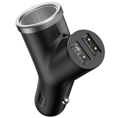 Автомобільний зарядний пристрій Baseus Y-Type Cigarette Lighter Extended 3.4A 2USB + прикурювач (CCALL-YX01)