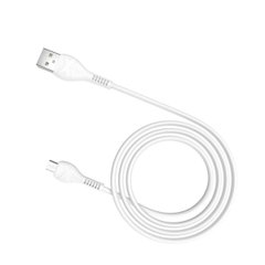 Кабель HOCO X37 USB to Micro 2.4A, 1m, PVC, PVC connectors, White (6931474710505)