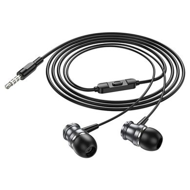 Навушники BOROFONE BM75 Platinum metal universal earphones with microphone Metal Gray (BM75MG)