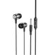 Навушники BOROFONE BM75 Platinum metal universal earphones with microphone Metal Gray (BM75MG)