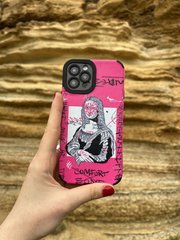 Чохол для iPhone 15 Graffiti Mona Lisa Рожевий