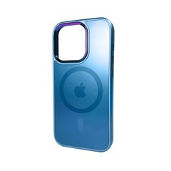 Чехол AG Glass Sapphire MagSafe Logo для Apple iPhone 14 Pro Blue
