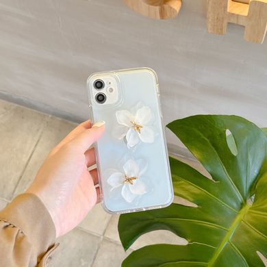 Чохол для iPhone 15 Pro 3D квітка лотоса Білий