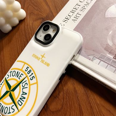 Пуферний чохол для iPhone 12 Pro Max Stone Island 5815 з логотипом Білий