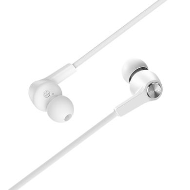 Навушники BOROFONE BM37 Noble sound wire control earphones with mic White (BM37W)