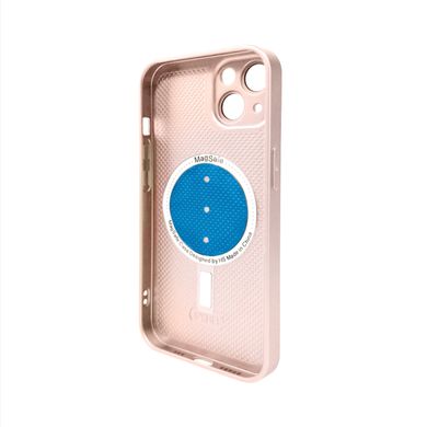 Чохол AG Glass Matt Frame Color MagSafe Logo для Apple iPhone 13 Chanel Pink