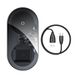 Бездротовий (індукційний) зарядний пристрій Baseus Simple 2in1 Wireless Charger 18W Max For Phones + Pods Transparent Black (WXJK-A01)