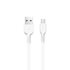 Кабель HOCO X13 USB to Micro 2.4A, 1m, PVC, PVC connectors, White (6957531061175)