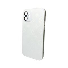 Чохол AG Glass Gradient LV Frame для Apple iPhone 14 Pearly White