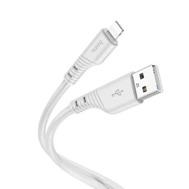 Кабель HOCO X97 Crystal color silicone charging data cable iP light gray (6931474799814)