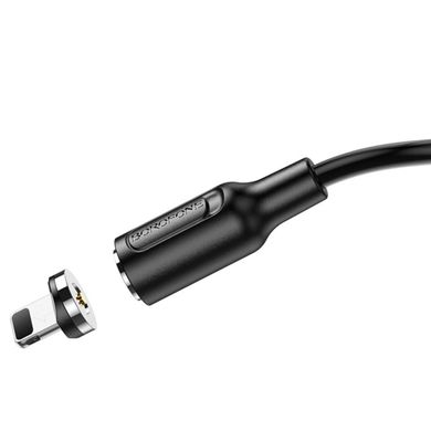 Кабель BOROFONE BX41 USB to iP 2.4A, 1m, PVC, PVC connectors, magnetic, Black (BX41LB)