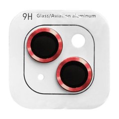 Защитное стекло Metal Classic на камеру (в упак.) iPhone 14 (6.1") / 14 Plus (6.7") Красный / Red
