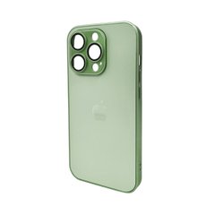 Чохол AG Glass Matt Frame Color Logo для Apple iPhone 14 Pro Light Green