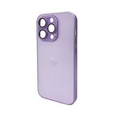 Чехол AG Glass Matt Frame Color Logo для Apple iPhone 14 Pro Light Purple