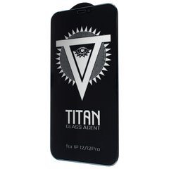 Защитное стекло TITAN Agent Glass для iPhone 12 /12 Pro (6.1'') черное
