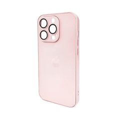 Чохол AG Glass Matt Frame Color Logo для Apple iPhone 14 Pro Chanel Pink