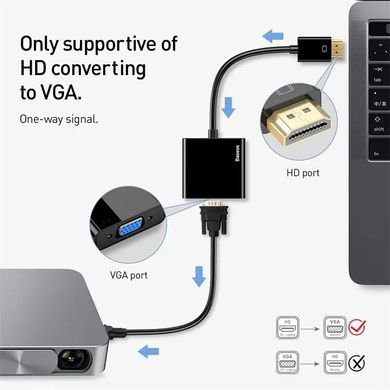 Перехідник BASEUS HD Converter (HD4K to VGA + Micro + DC3.5)