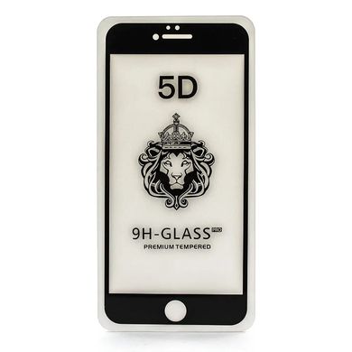 5D скло для Iphone 6 / 6s Чорне - Клей по всій площині