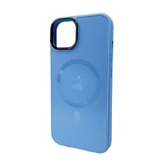 Чехол AG Glass Sapphire MagSafe Logo для Apple iPhone 12/12 Pro Sierra Blue
