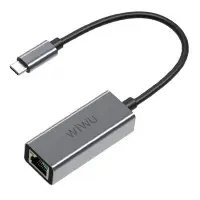 Перехідник LAN - Wiwu Alpha USB Type-C to RJ45 Ethernet LAN Adapter для MacBook | Grey