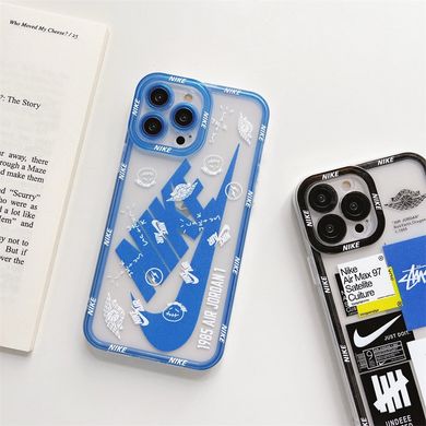 Чохол для iPhone 11 Nike із захистом камери Прозоро-синій