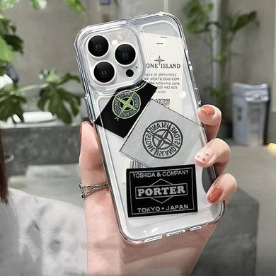 Чехол для iPhone 15 Stone Island Porter Прозрачный