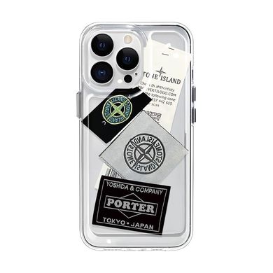 Чехол для iPhone 15 Stone Island Porter Прозрачный