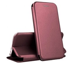 Чехол книжка для Meizu Pro 7 Plus - Flip Magnetic Case (марсала)