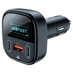 Автомобильное зарядное устройство ACEFAST B5 101W (2C+A) metal car charger with OLED smart display (AFB5B)