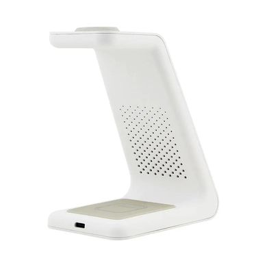 Бездротова зарядка стенд Smart 3in1 T3 Fast 15W (iPhone + Watch + AirPods) White