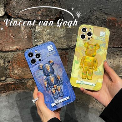 Чехол Bearbrick с изображением Ван Гога для iPhone 12 Pro Синий