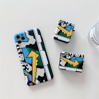 Разноцветный дизайнерский чехол "Чемодан Nike" на iPhone XR, Блакитний