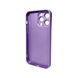 Чохол AG Glass Matt Frame Color Logo для Apple iPhone 14 Pro Max Light Purple
