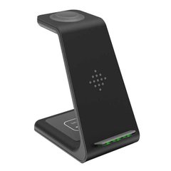 Бездротова зарядка стенд Smart 3in1 T3 Fast 15W (iPhone + Watch + AirPods) Black