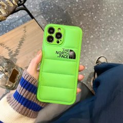 Пуферный чехол-пуховик для iPhone XR The North Face Зеленый