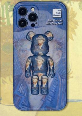 Чехол Bearbrick с изображением Ван Гога для iPhone X/XS Синий