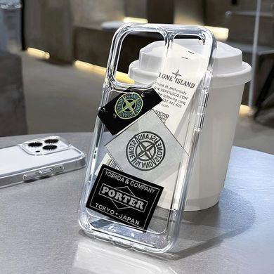 Чехол для iPhone 12 Stone Island Porter Прозрачный