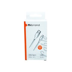 Кабель Mibrand MI-98 PVC Tube Cable USB for Type-C 120W 1m White (MIDC/98TW)