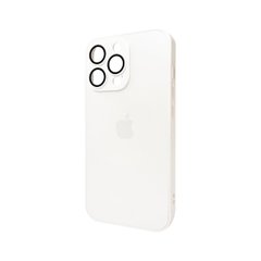Чехол AG Glass Matt Frame Color Logo для Apple iPhone 13 Pro Pearly White
