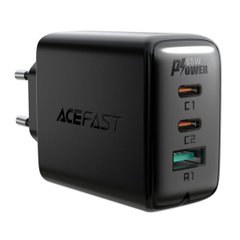 Мережевий зарядний пристрій ACEFAST A13 PD65W(USB-C+USB-C+USB-A) 3-port charger set Black (AFA13B)