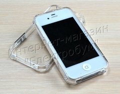 Практичный пластиковый бампер для iPhone 4|4s с защелкой