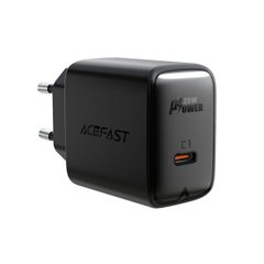 Сетевое зарядное устройство ACEFAST A1 PD20W single USB-C charger Black (AFA1B)