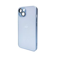 Чехол AG Glass Matt Frame Color Logo для Apple iPhone 12 Sierra Blue