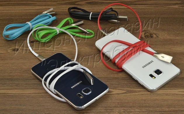 Качественный кабель USB - microUSB для зарядки и синхронизации (силикон + металл) (0,9м)