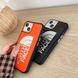 Кожаный чехол для iPhone 13 Pro Max The North Face с защитой на бортиках Оранжевый