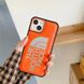 Кожаный чехол для iPhone 13 Pro Max The North Face с защитой на бортиках Оранжевый