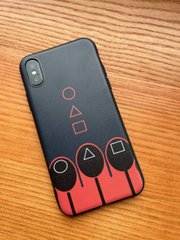 Чехол для iPhone XS Max "Символ игры в кальмара" Черный